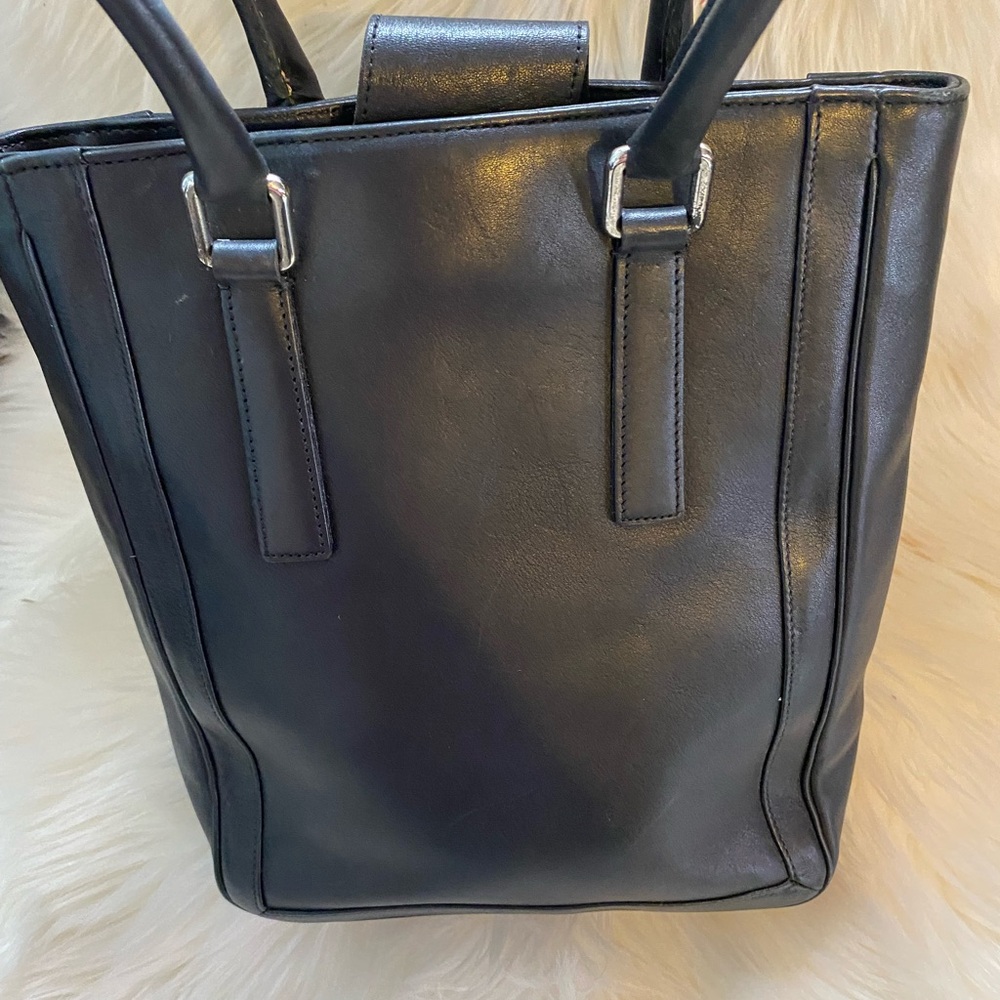 Coach vintage Black Leather Tote Bag - Picture 5 of 8
